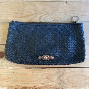 Elliott Lucca Woven Leather Clutch